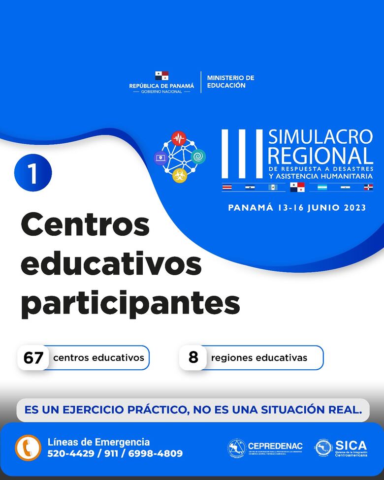 Simulacro regional de respuesta a desastres no afectará jornada laboral ni educativa