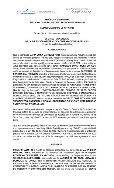 Reclamo frena licitación de $140.3 millones para recolección de basura en Panamá