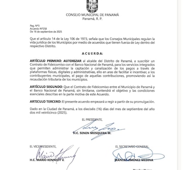Una empresa contratista financiará el préstamo para que el Municipio de Panamá pague lo que le debe: $27.2 millones