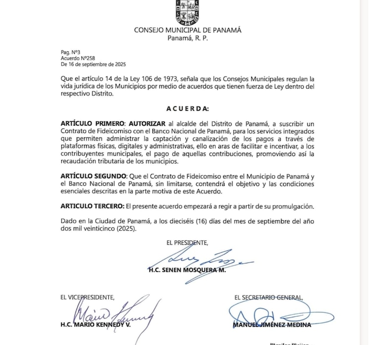 Una empresa contratista financiará el préstamo para que el Municipio de Panamá pague lo que le debe: $27.2 millones