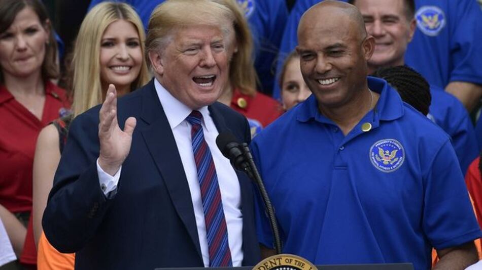 Mariano Rivera asiste a la celebración del Día de los Deportes y el Fitness en la Casa Blanca