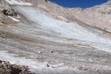 Un glaciar alemán corre ‘peligro’ por el cambio climático a 2,600 metros de altura