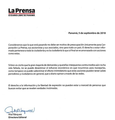 Diputado Afú concede un plazo 'de 3 a 4 días' al diario La Prensa, para que se retracte de información
