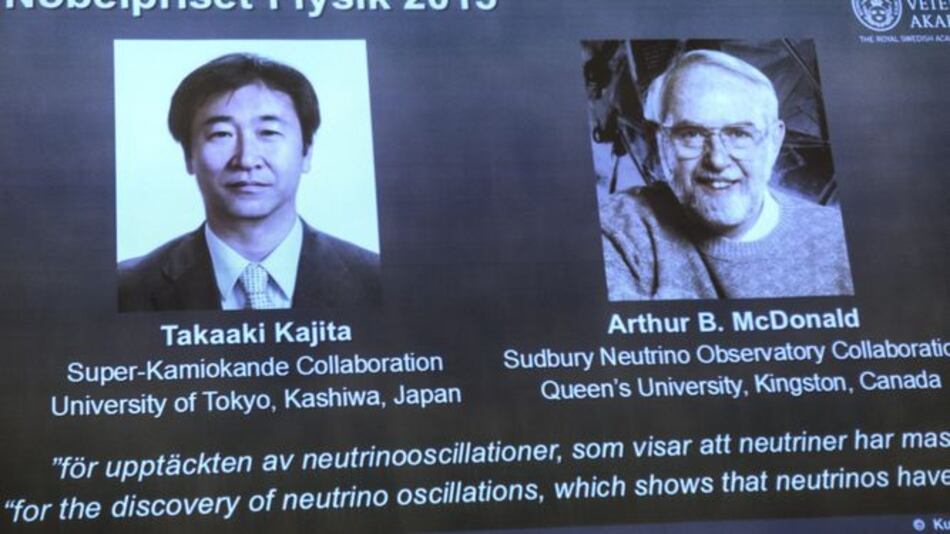 Nobel de Física para un japonés y un canadiense por trabajos sobre neutrinos