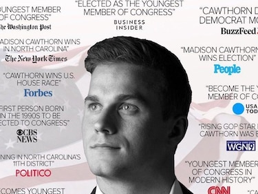 Madison Cawthorn será el congresista más joven y ya genera polémica