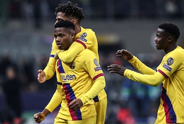 El Barça ‘B’ elimina al Inter con un gol de su joven estrella Ansu Fati