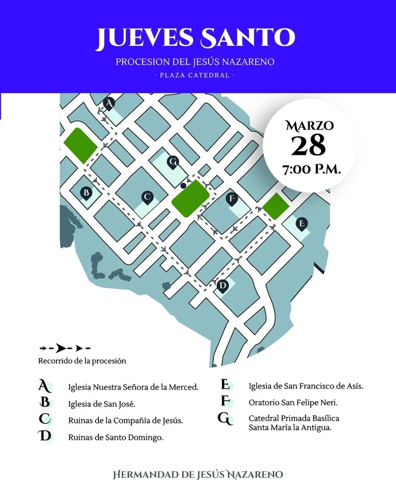 Conozca la programación de la Semana Santa 2024 en el Casco Antiguo