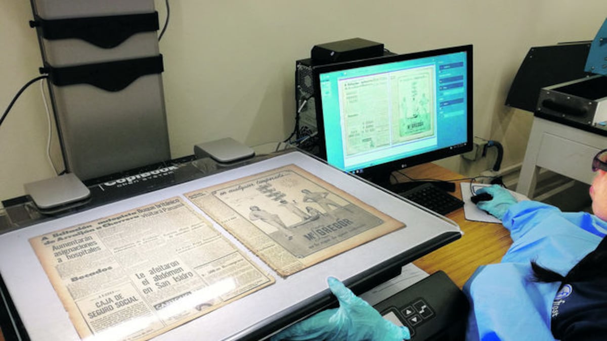 La digitalización se hace en las propias instalaciones de esta biblioteca. Cortesía\Binal