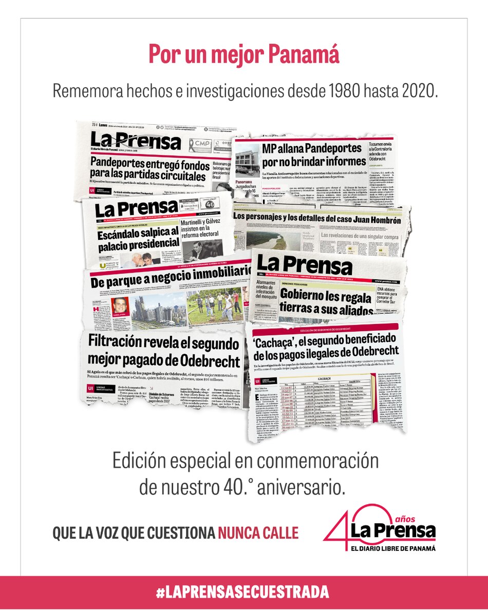 Busque hoy ‘La Prensa, la voz que nunca calla. 40 años’