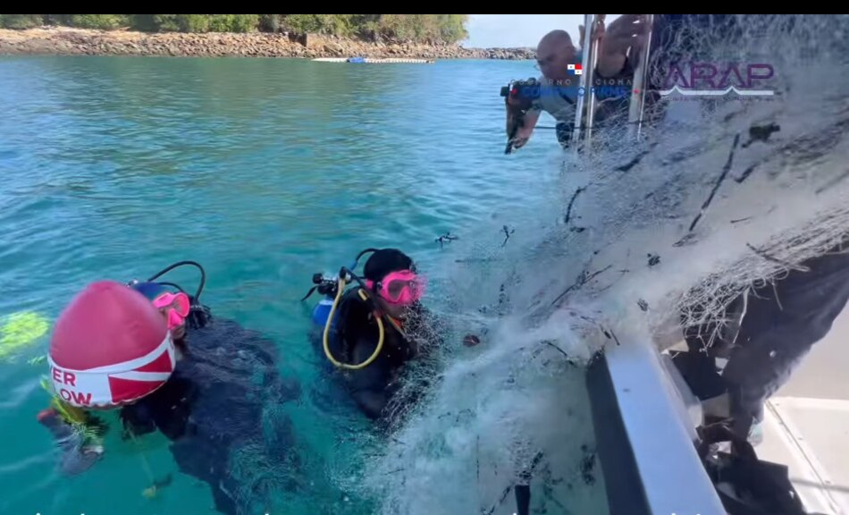 Extraen ‘red fantasma’ cerca de la isla Taboga