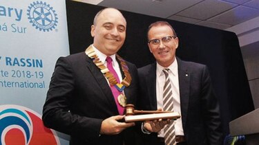Juramentación del nuevo presidente del Club Rosario Sur Panamá