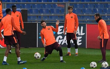 El Barcelona sale a terminar el trabajo en Roma