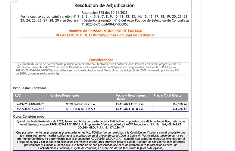 Junta comunal de Betania dice que no ha hecho compras navideñas; Panamá Compra registra lo contrario