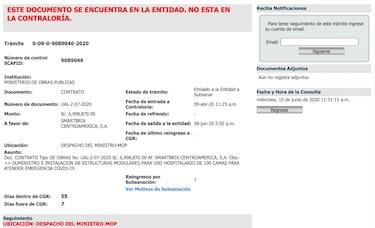La Contraloría devuelve el contrato del hospital modular, sin refrendo