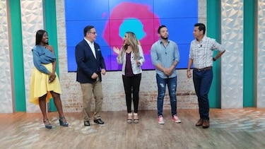 Ameglio pasó el día entre programa televisivo y recorrido