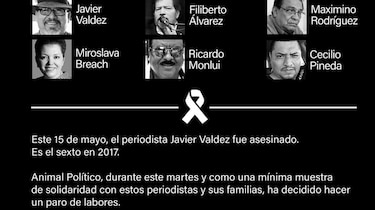 La prensa mexicana, de luto tras el asesinato de Javier Valdez
