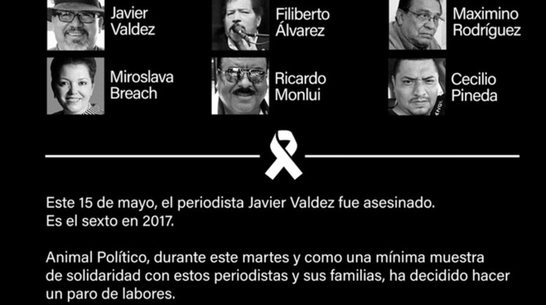 La prensa mexicana, de luto tras el asesinato de Javier Valdez