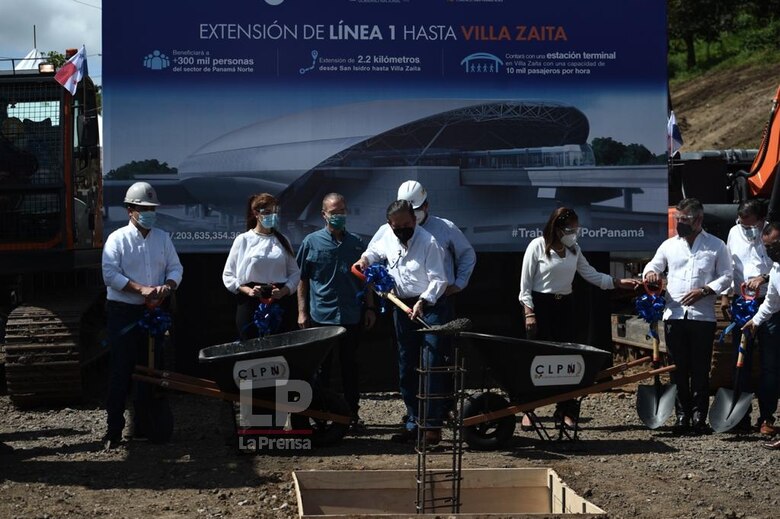 Arrancan obras de extensión de la Línea 1; en el acto Cortizo dice que la vacuna ‘llegará muy pronto’