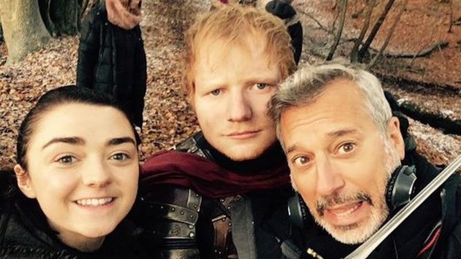 Ed Sheeran publica fotografía en el set de 'Game of Thrones'