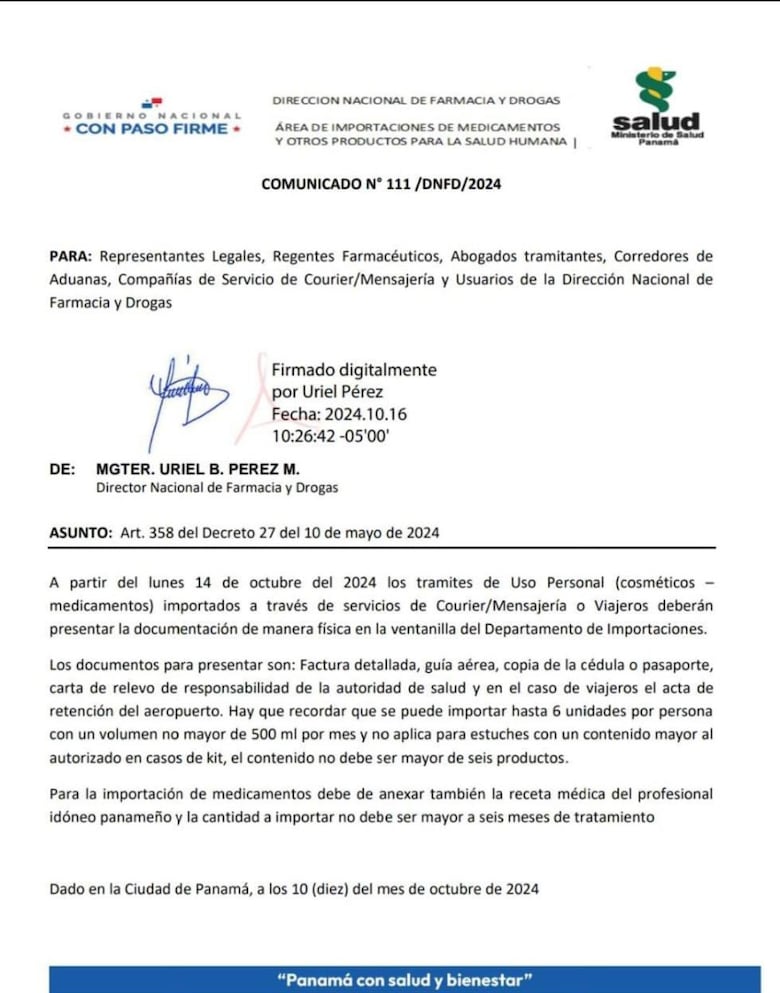 ‘Ningún paciente perderá sus medicamentos importados para uso personal’: Minsa