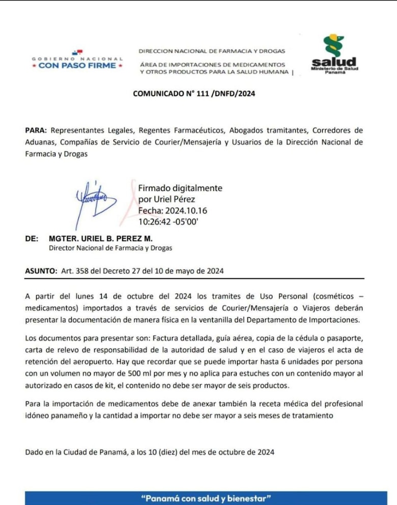 ‘Ningún paciente perderá sus medicamentos importados para uso personal’: Minsa