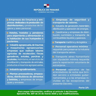 Publican la lista de personas que pueden movilizarse durante la cuarentena y el toque de queda