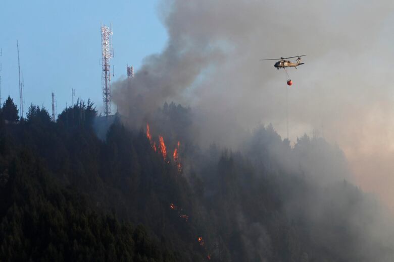 Una treintena de incendios forestales activos en nueve departamentos de Colombia