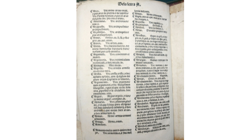 Diccionario más antiguo sería de Alfonso de Palencia