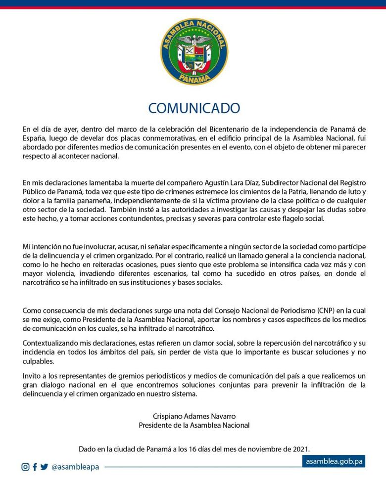 Diputado Adames dice que el narcotráfico infiltró a los medios; CNP le exige que especifique los casos