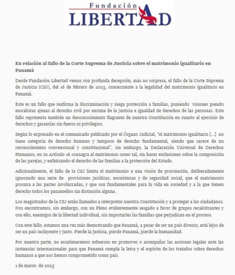 La Corte Suprema falla en contra del matrimonio igualitario
