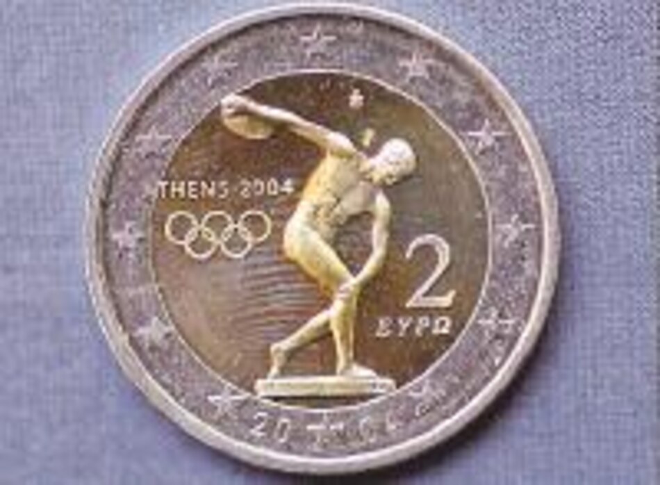 Grecia emite moneda para conmemorar los Juegos