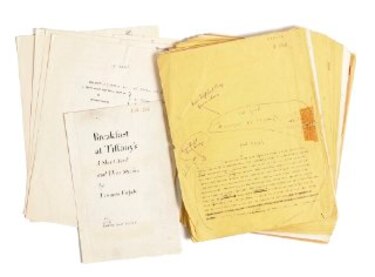 Manuscrito de ´Desayuno en Tiffany´s´, vendido