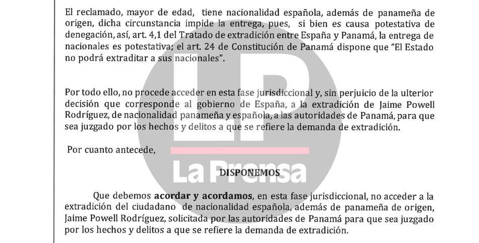 Yunya evita su extradición a Panamá al adquirir la nacionalidad española