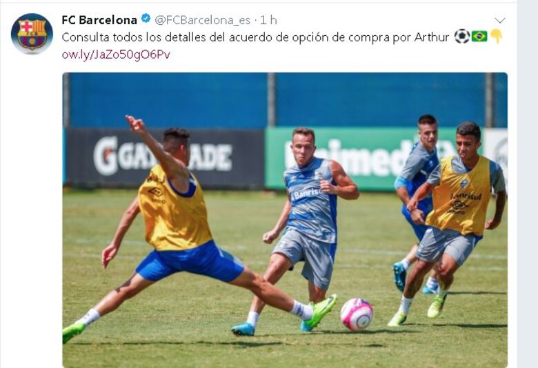 Barcelona acuerda opción de compra sobre Arthur por $36.9 millones