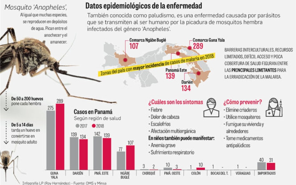 Los casos de malaria, en aumento en Panamá