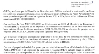 Gabinete deja en firme el aumento del costo de los aviones Súper Tucano