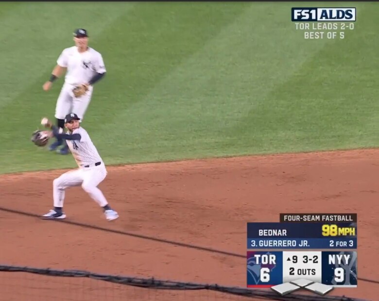 José Caballero sella con un out espectacular la remontada de los Yankees