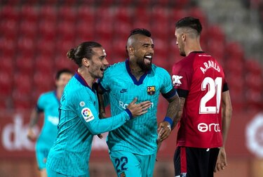 El Barcelona golea 4-0 al Mallorca tras tres meses de parón por la pandemia