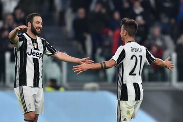 Juventus golea 4-1 a Palermo, con dos de Dybala y uno de Higuaín