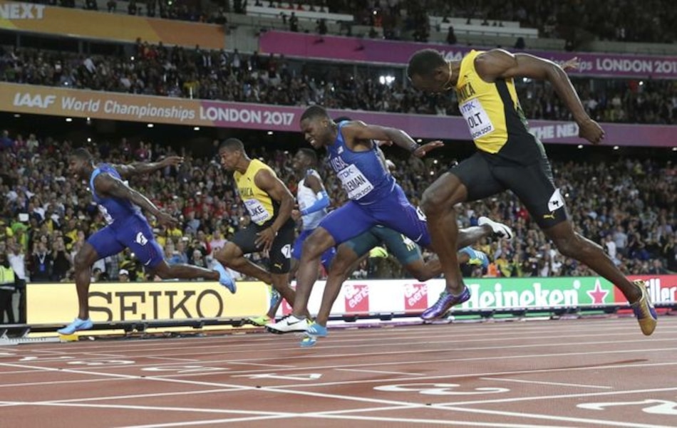Usain Bolt solo pudo ser tercero; Justin Gatlin fue más veloz