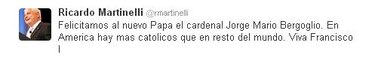 Políticos panameños reaccionan por escogencia del Papa en Twitter