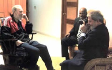 Muestran imágenes entre Lula y Fidel Castro