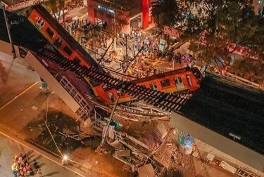 Conmemoran, con un ataúd, los tres años del colapso del metro que dejó 26 muertos en México
