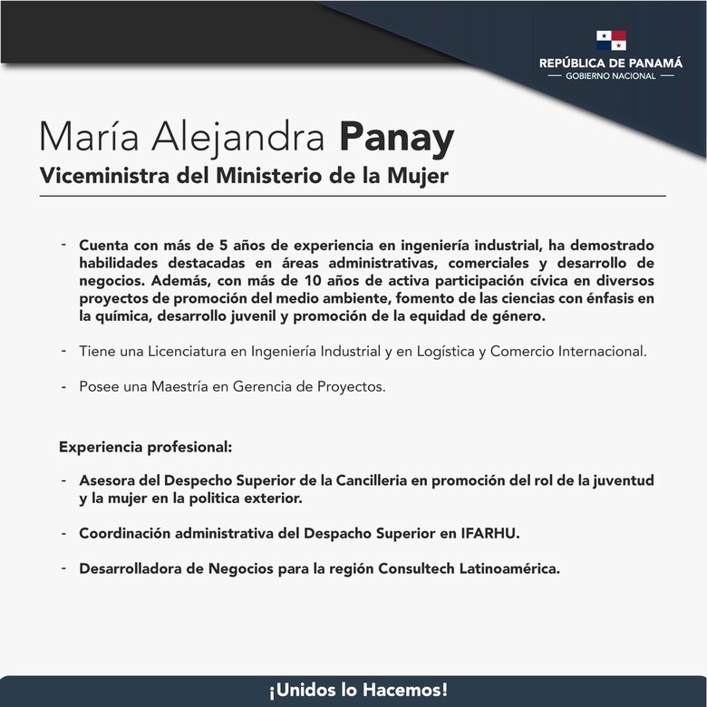 Es hija de Quibián Panay, obtuvo ‘auxilios’ del Ifarhu y ahora Cortizo la nombró viceministra. ¿Cómo se llama?