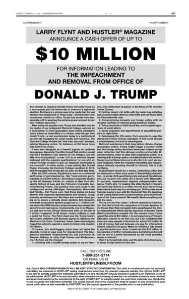 Revista porno ofrece 10 millones de dólares por información contra Trump