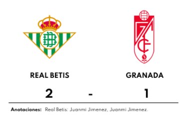 Juanmi, autor del triunfo de Real Betis frente a Granada