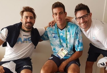 Juan Martín Del Potro  quedó atrapado en ascensor