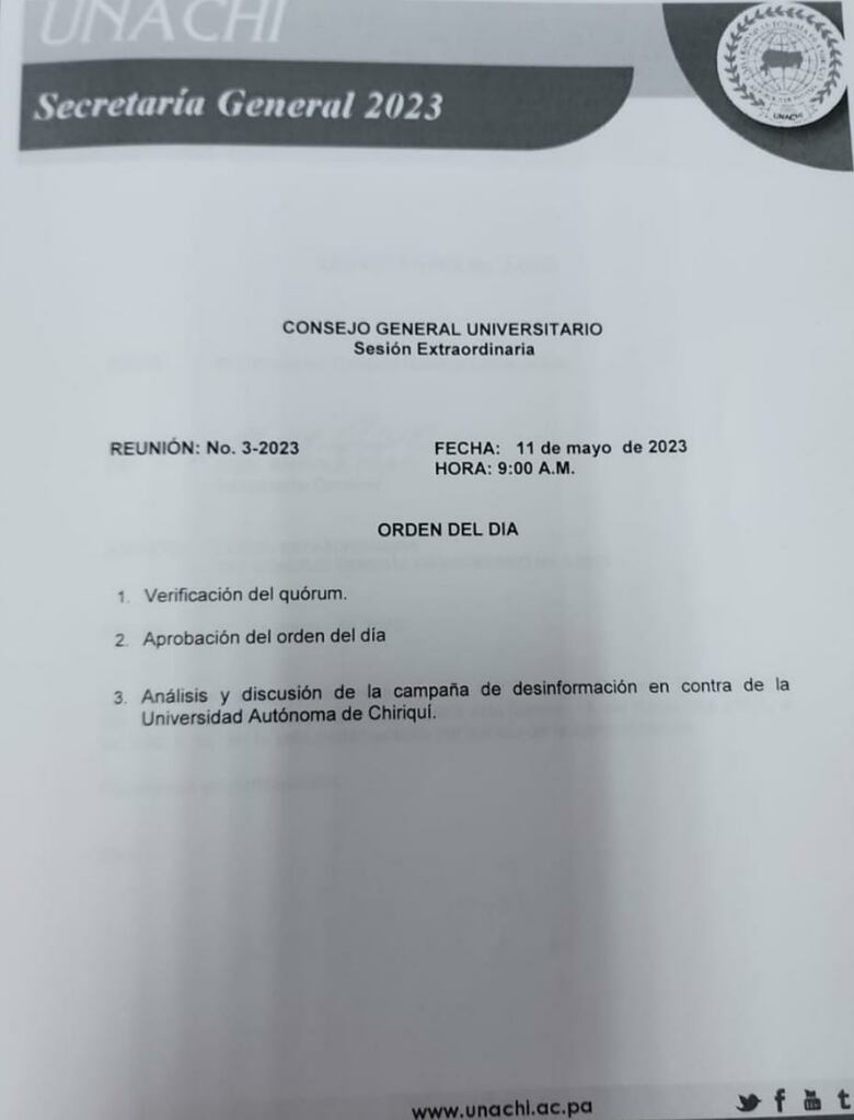 Consejo universitario de la Unachi censura al rival de Etelvina de Bonagas, por sus declaraciones a La Prensa