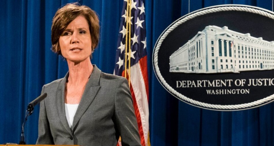 Presidente Trump despide a secretaria de Justicia Sally Yates