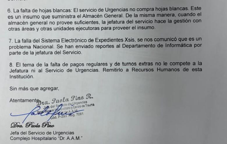 La falta de hojas blancas agrava la crisis médica en el Complejo Hospitalario de la CSS